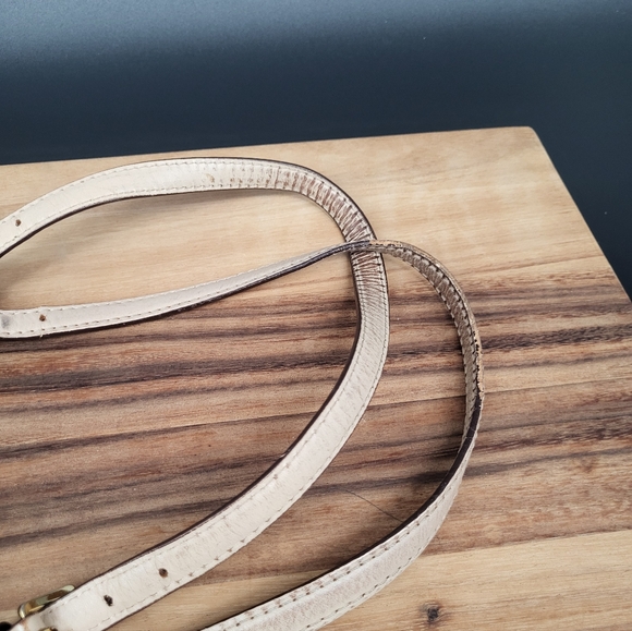 Michael Kors Cream Tote Bag with Signature Logo Print & Adj Straps, 15×11×5.5 - Picture 6 of 11